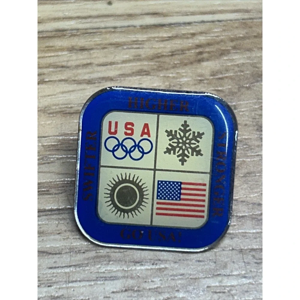 USA Olympic Pin Swifter Higher Stronger Go USA! 1